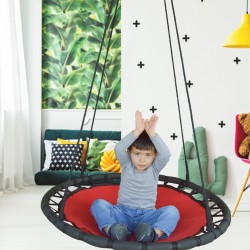 KEYİF SEPETİ Çocuk Ve Yetişkin Yuvarlak Tavana Asılan Salıncak (Büyük Boy ) KIRMIZI